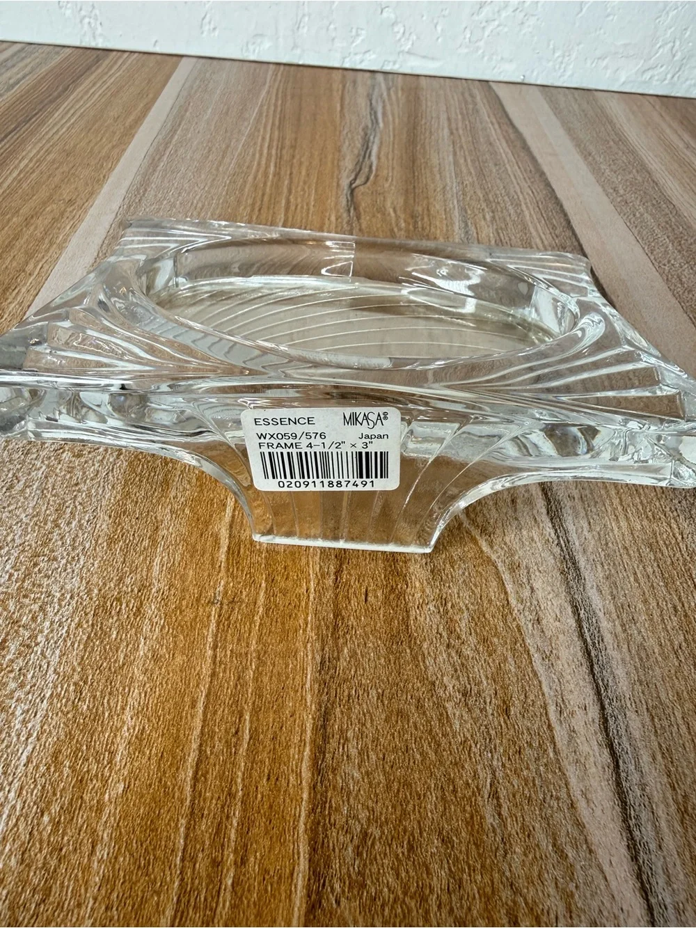 Vintage Mikasa Essence Crystal Photo Frame 4 1/2